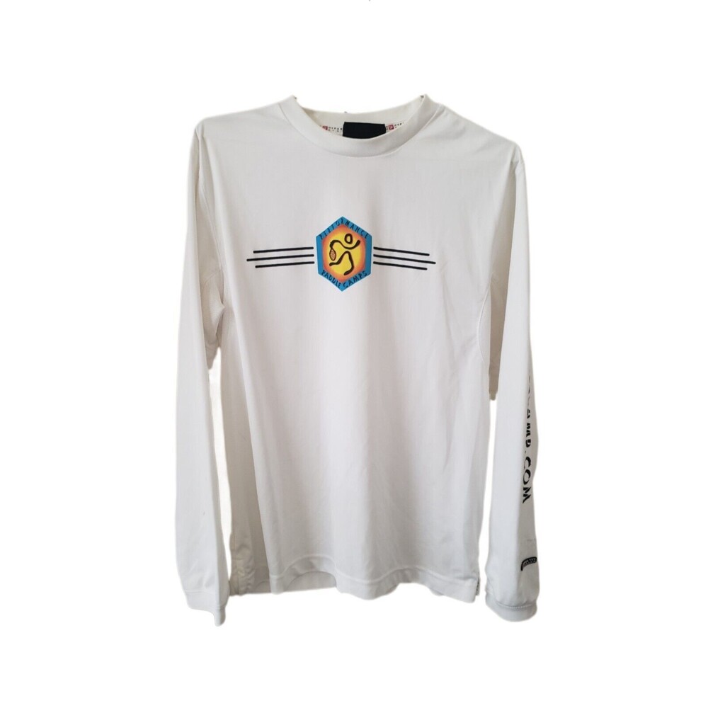 Wilson Men's White Paddleboard.com Long Sleeve Performance Shirt